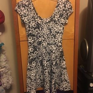 Black and White Floral Dress
